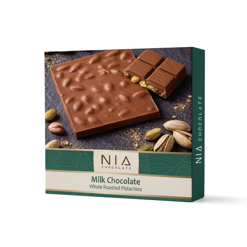 Bütün Kavrulmuş Antep Fıstıklı Sütlü Çikolata - 85 g